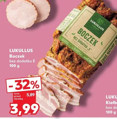 Boczek Lukullus bez dodatku E promocja w Kaufland