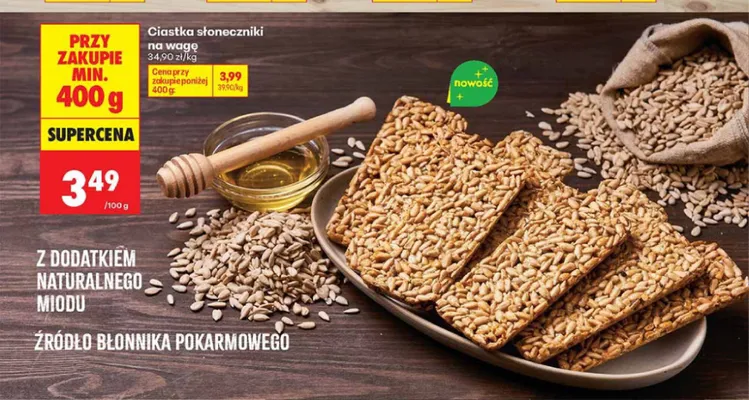 Ciastka słoneczniki promocja w Biedronka