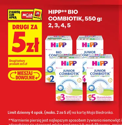Mleko modyfikowane Hipp Bio Combiotik 4 promocja w Biedronka