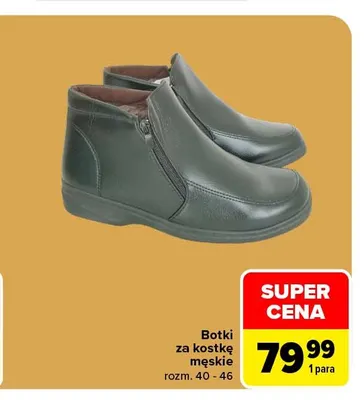 Botki za kostkę męskie promocja w Carrefour