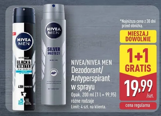 Antyperspirant w sprayu Nivea Men promocja w Aldi