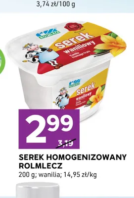 Serek homogenizowany waniliowy Rolmlecz promocja w Stokrotka