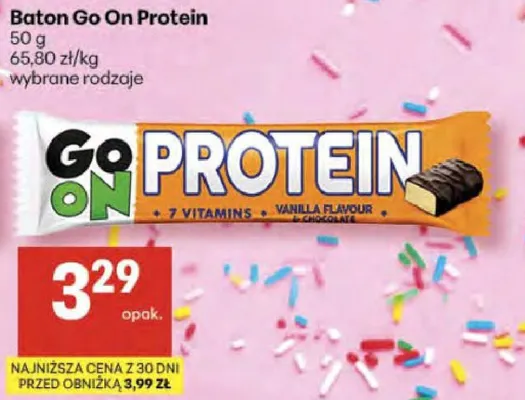 Baton Go On Protein wanilia promocja w Delikatesy Centrum