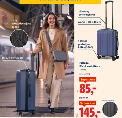 Walizka na kółkach promocja w Lidl