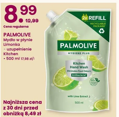 Mydło w płynie Limonka uzupełnienie Palmolive Hygiene Plus promocja w Frisco