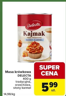 Masa krówkowa tradycyjna, orzechowa, słony karmel promocja w Carrefour Express
