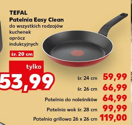 Patelnia grillowa Tefal Easy Clean 26x26 cm promocja w Kaufland