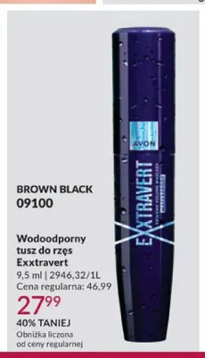 Wodoodporny tusz do rzęs Exxtravert BROWN BLACK Avon promocja w AVON