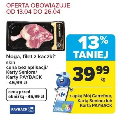 Noga, filet z kaczki skin promocja w Carrefour Market