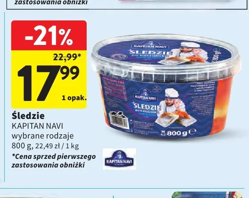 Śledzie Kapitan Navi promocja w Intermarche