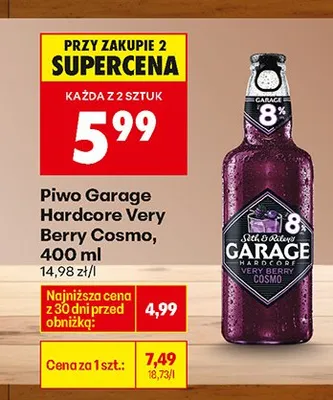 Piwo Hardcore Very Berry Cosmo promocja w Biedronka
