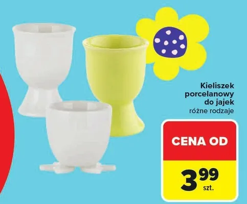Kieliszek porcelanowy do jajek różne rodzaje promocja w Carrefour