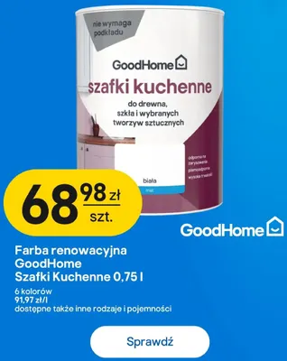 Farba renowacyjna GoodHome Szafki Kuchenne promocja w Castorama