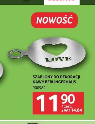 Szablony do dekoracji kawy Berlingerhaus promocja w Selgros