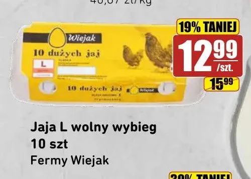 Jaja L wolny wybieg Fermy Wiejak 10-pak promocja w API Market