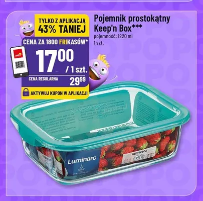 Pojemnik prostokątny Keep'n Box Luminarc 1220ml promocja w POLOmarket