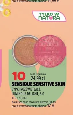 Sypki rozświetlacz Sensique Sensitive Skin Luminous Delight promocja w Drogerie Natura