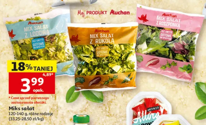 Miks sałat z rukolą Auchan promocja w Auchan