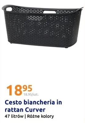 Cesto biancheria in rattan promocja w Action