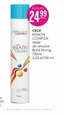 Lakier do włosów Cece Keratin Complex Extra Strong promocja w Drogerie Jasmin