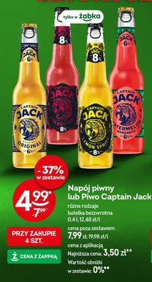 Napój piwny Captain Jack Cherry Time butelka bezzwrotna promocja w Żabka