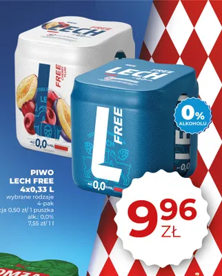 Piwo bezalkoholowe Lech 4-pak promocja w Duży Ben