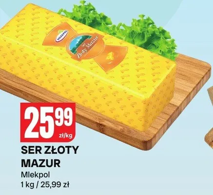 Ser żółty Mazur promocja w Chorten