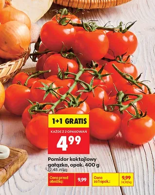 Pomidor koktajlowy gałązka promocja w Biedronka