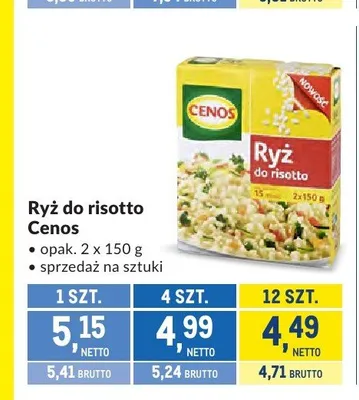 Ryż do risotto Cenos 2-pak promocja w Makro