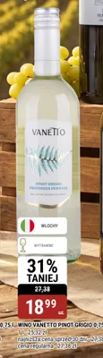 Wino białe Vanetto Pinot Grigio promocja w bi1