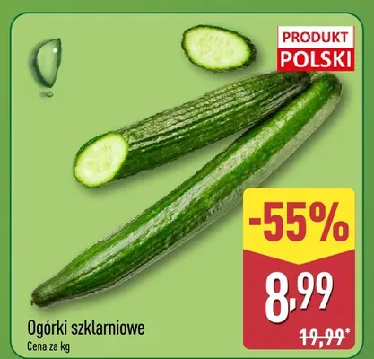 Ogórki szklarniowe promocja w Aldi