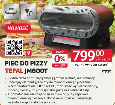 Piec do pizzy Tefal JM600T promocja w Selgros