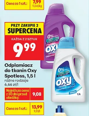 Odplamiacz do tkanin Oxy Spotless promocja w Biedronka