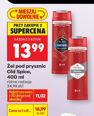 Żel pod prysznic Old Spice Captain 400ml promocja w Biedronka