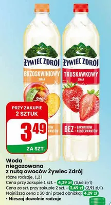 Woda niegazowana promocja w Dino