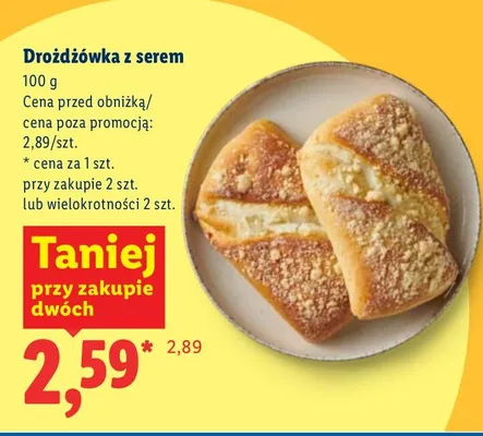 Drożdżówka z serem promocja w Lidl