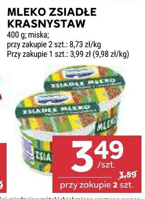 Mleko zsiadłe Krasnystaw miska promocja w Stokrotka