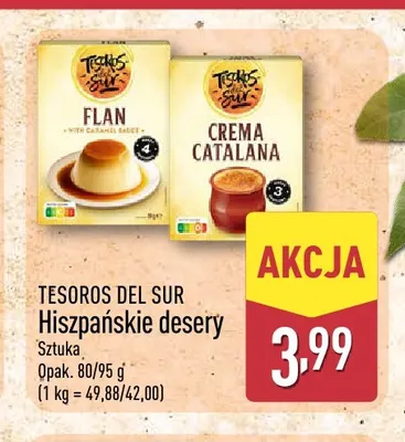 Hiszpański deser Flan Tesoros del Sur promocja w Aldi