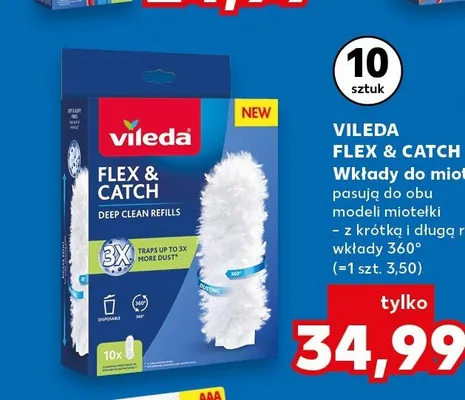 Wkłady do miotełki Vileda Flex & Catch 10-pak promocja w Kaufland