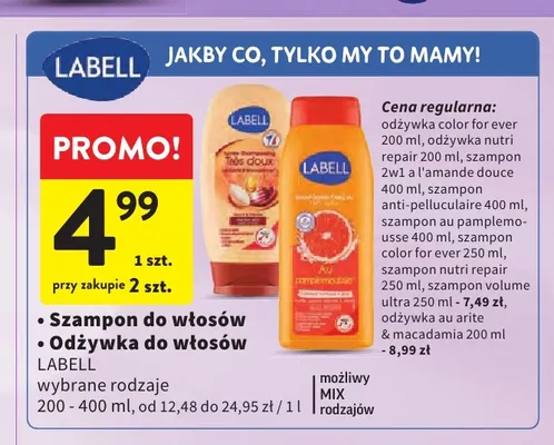 Szampon do włosów Labell Volume Ultra promocja w Intermarche