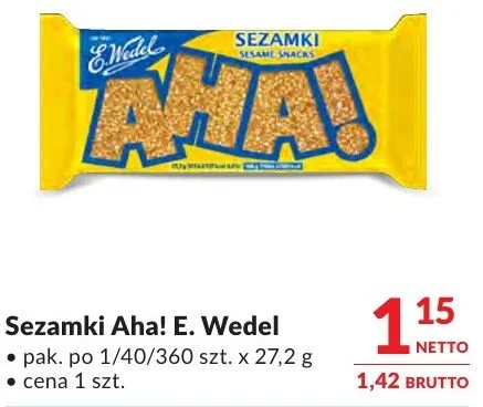 Sezamki Aha! E. Wedel promocja w Makro