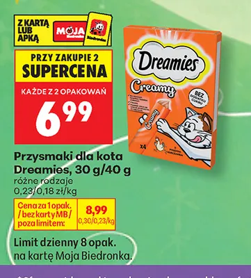 Przysmaki dla kota Dreamies promocja w Biedronka