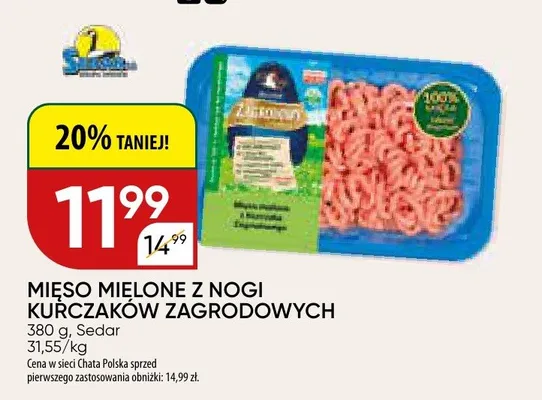 Mięso mielone z nogi kurczaków zagrodowych promocja w Chata Polska