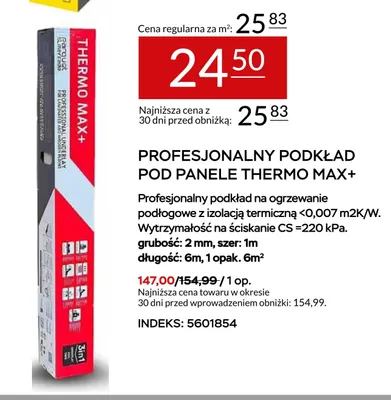 Profesjonalny podkład pod panele Thermo Max+ Parquet Mercado promocja w Abra Meble