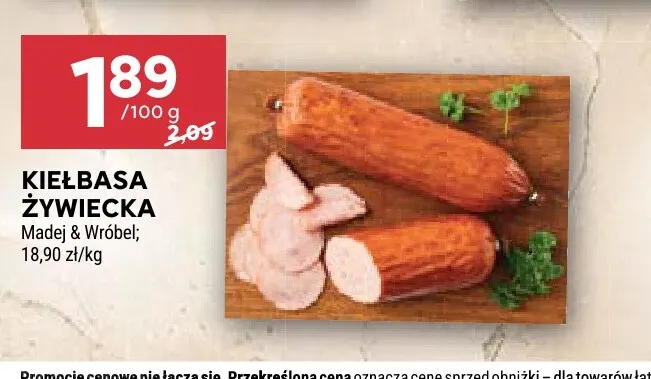 Kiełbasa żywiecka Madej & Wróbel promocja w Stokrotka