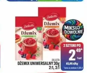 Dżemix uniwersalny Delecta 2:1 promocja w Tomi Markt