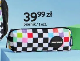 Piórnik Square Style czarno-biały w kropki promocja w Empik