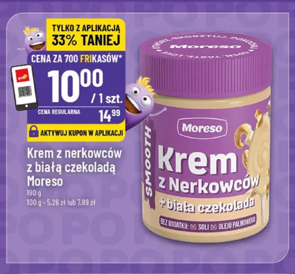 Krem z nerkowców z białą czekoladą Moreso promocja w POLOmarket