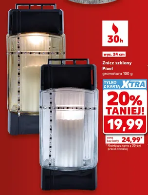 Znicz szklany Pixel promocja w Kaufland