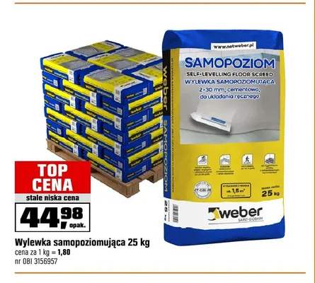 Wylewka samopoziomująca Weber promocja w OBI